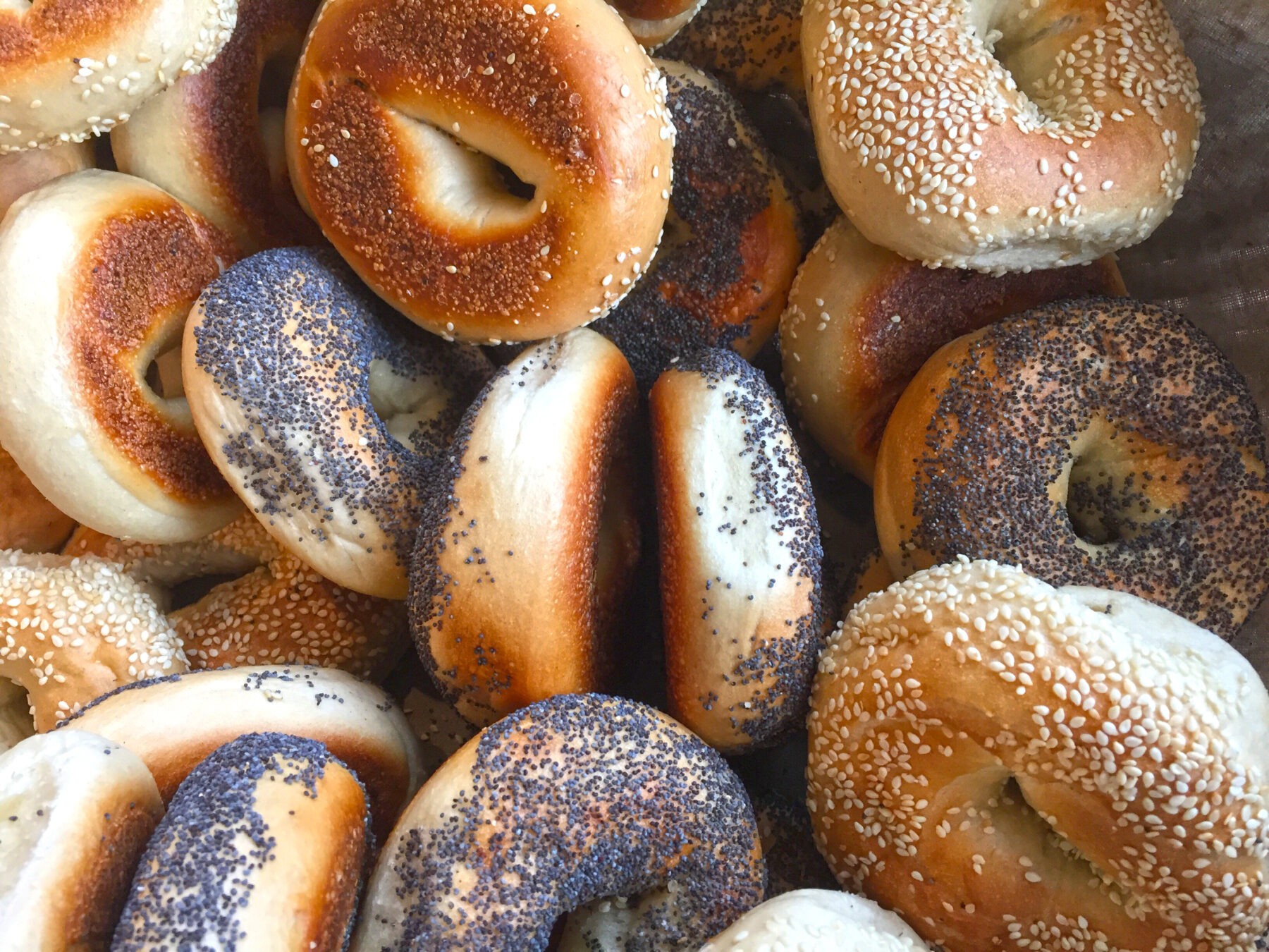 Full Frame Shot Of Bagels